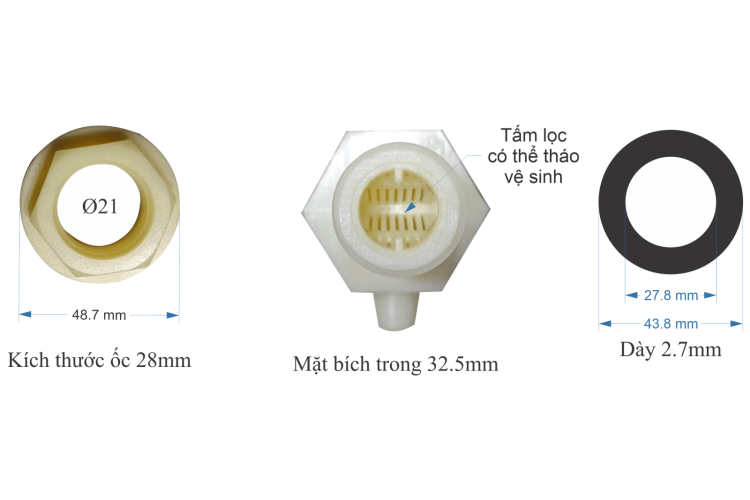Phao cơ nhựa cấp nước tự động mini phi 21 - Phao tròn - PC-06