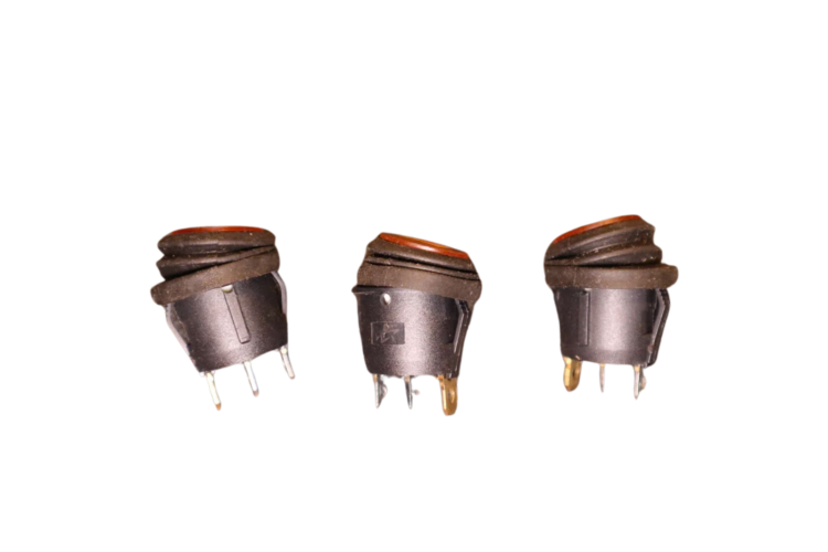 Công tắc bập bênh có đèn báo 3 chân 220VAC KCD1-106VW